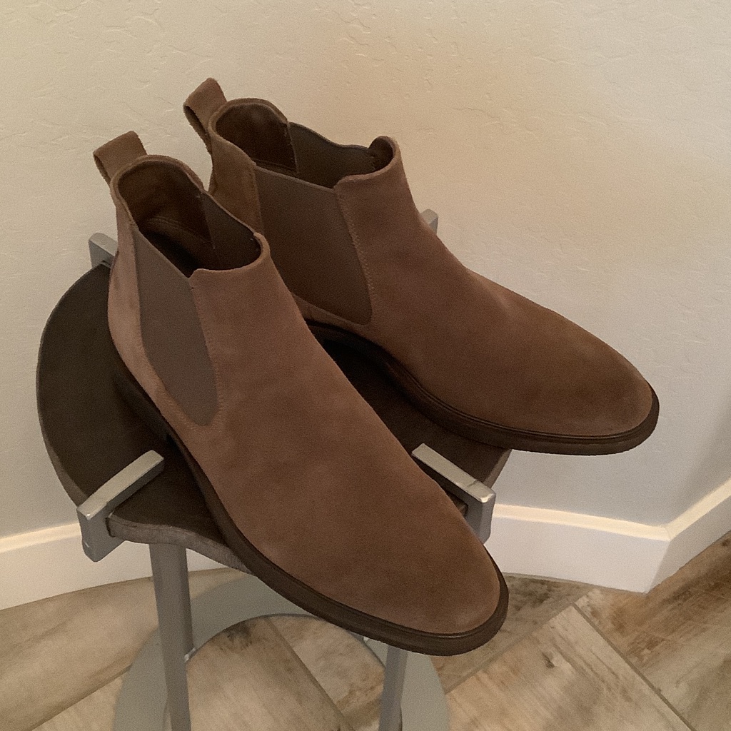 Ecco Vitrus Men's Brown Suede Chelsea Boots Sz 13